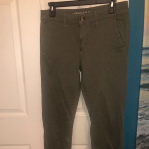 American Eagle Skinny Olive Pants